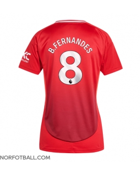 Billige Fotballdrakt Manchester United Bruno Fernandes #8 Replika Hjemmedrakt Dame 2024-25 Kortermet